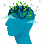 An icon with some flowers and clouds representing a person thinking process.