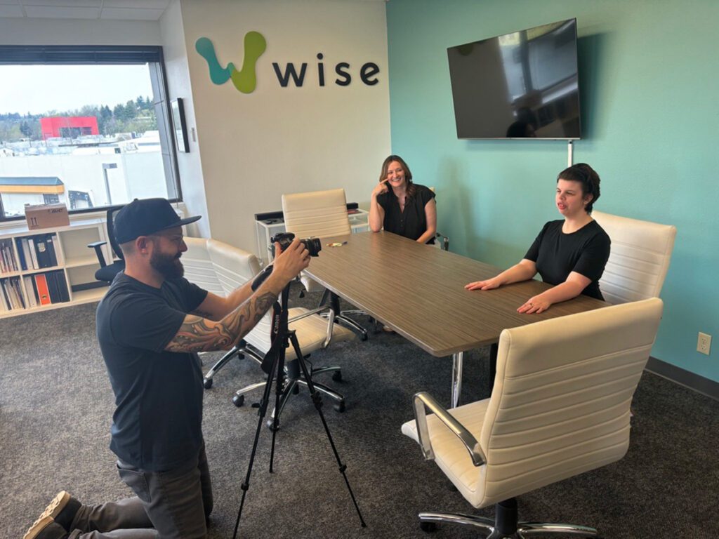 Wise employees setting up the workplace area to be accessible.